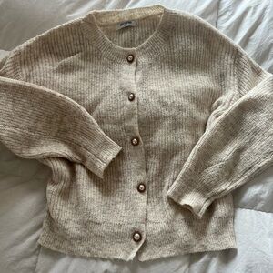 Women's Cream Cardigan Sweater